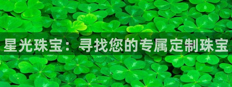 开丰娱乐下：星光珠宝：寻找您的专属定制珠宝