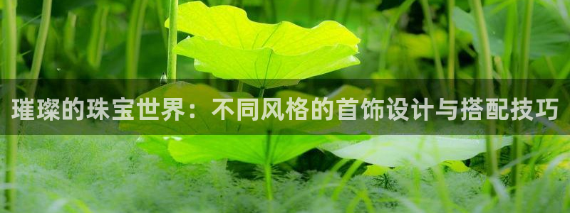 开丰娱乐登录平台：璀璨的珠宝世界：不同风格的首饰设计与搭配技巧