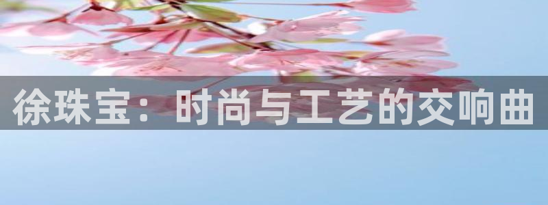 开丰娱乐姜333OO：徐珠宝：时尚与工艺的交响曲