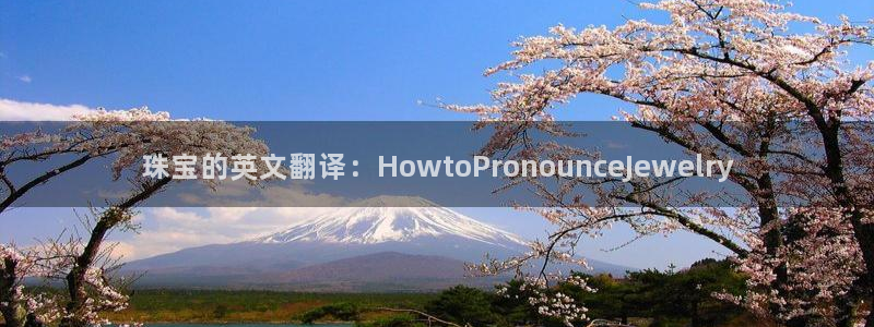 圩丰刚开的娱乐场所：珠宝的英文翻译：HowtoPronounceJewelry