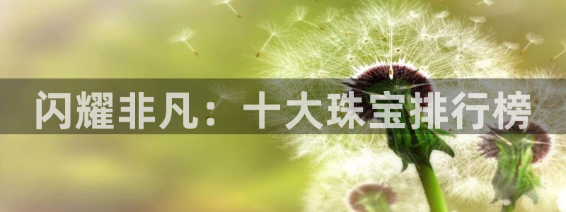 开丰娱乐不开了吗：闪耀非凡：十大珠宝排行榜