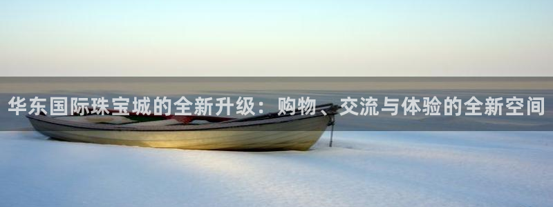 开丰娱乐2登录：华东国际珠宝城的全新升级：购物、交流与体验的全新空间