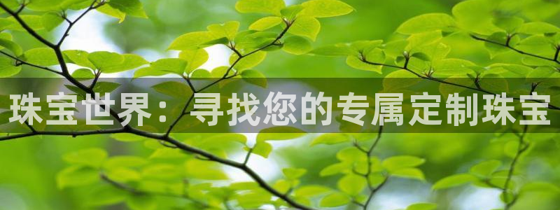 开丰娱乐登入地址是什么：珠宝世界：寻找您的专属定制珠宝