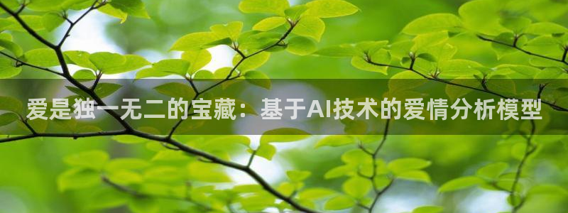 开丰娱乐科技：爱是独一无二的宝藏：基于AI技术的爱情分析模型