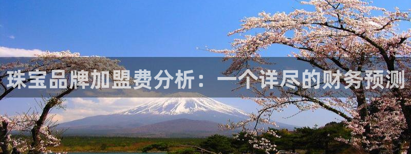 开丰娱乐网站：珠宝品牌加盟费分析：一个详尽的财务预测
